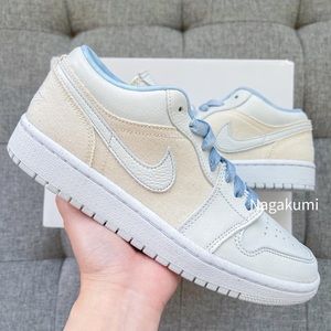 🤍🐋 nike air Jordan 1 low off white pastel blue Paris shoes